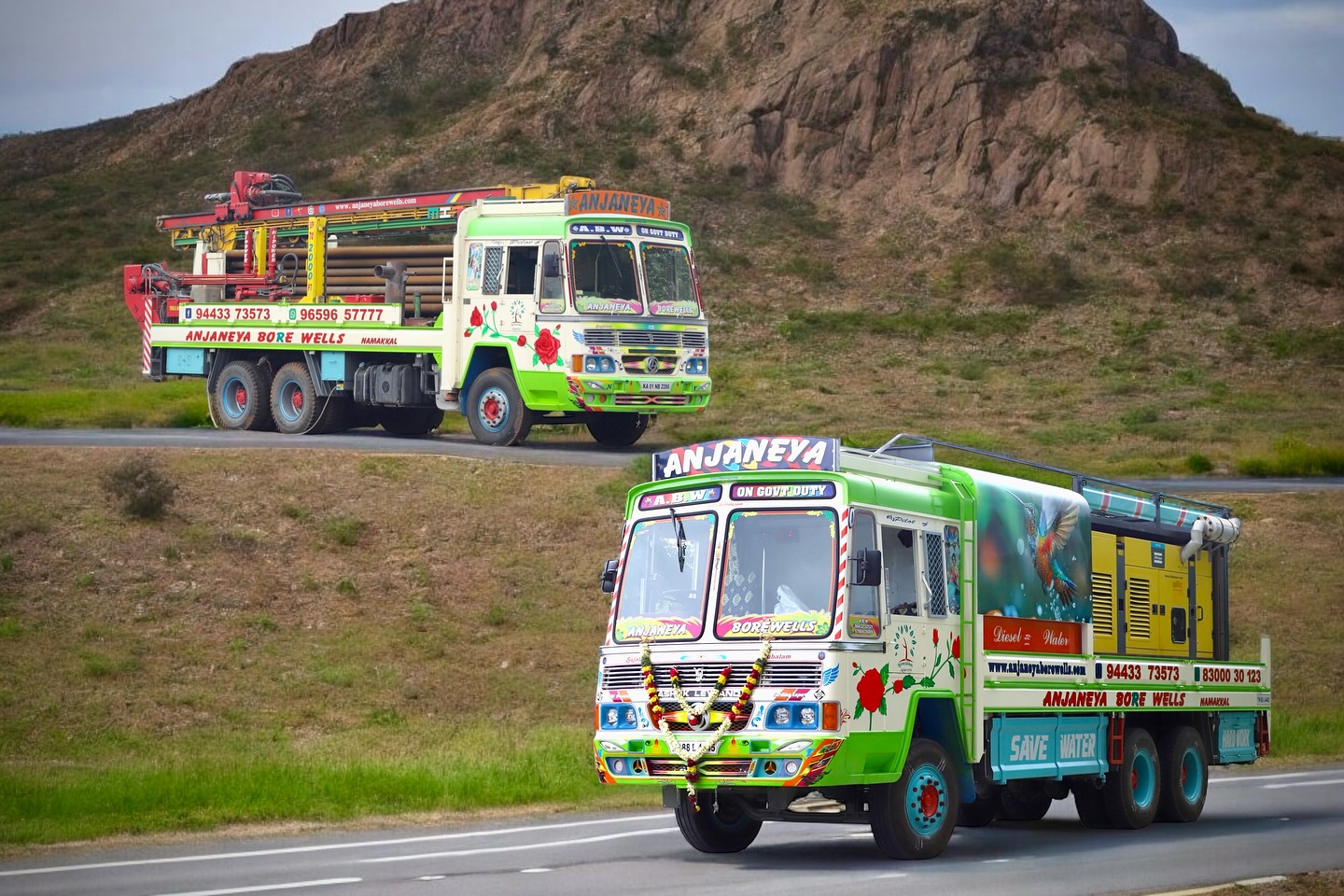 Anjaneya Borewells Fleet - Multiple Trucks