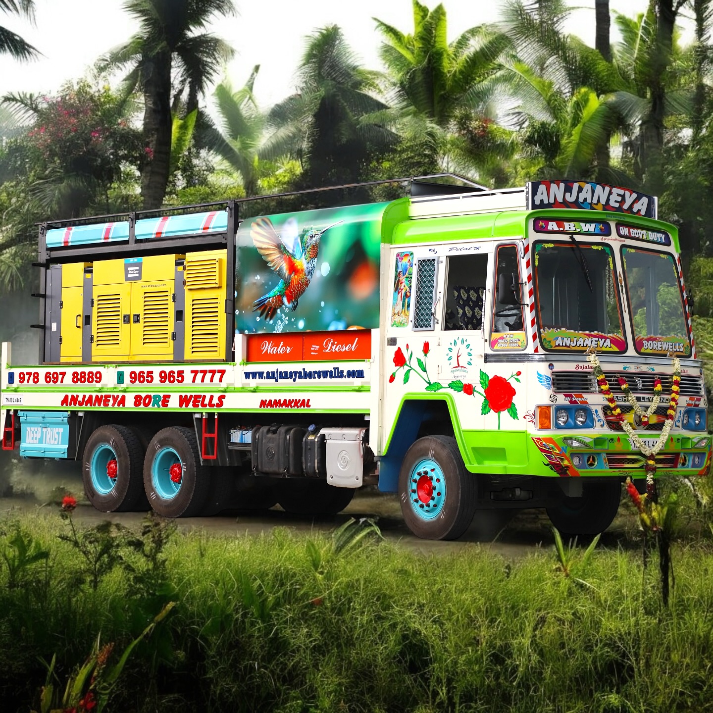 Anjaneya Borewells Branded Truck